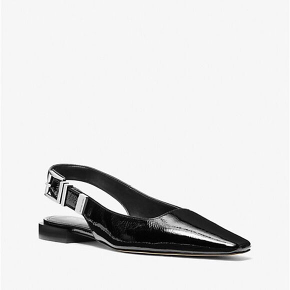 MICHAEL Michael Kors Darrington Crackled Patent Leather Flat - Picture 1 of 4